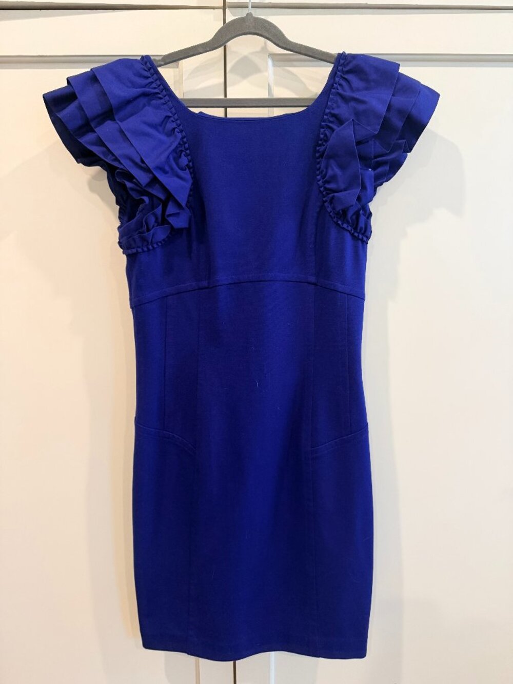 Ted Baker Navy Dress Ruffle Sleeves